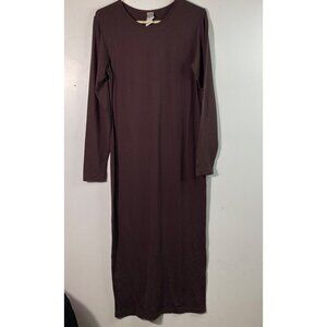 Womens Lilith France Maxi Dress Brown S‎ Rayon Spandex NWOT